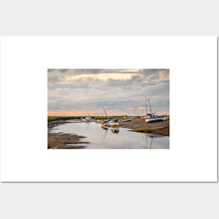 Evening Light over the River Glaven at Blakeney Posters and Art